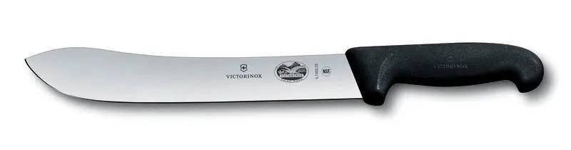 Нож Victorinox Fibrox, для забоя/разделки, 310мм, заточка прямая, стальной, черный [5.7403.31]